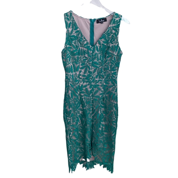 Lulu's Amberley Green Lace Sleeveless Bodycon Dress - Picture 5 of 8